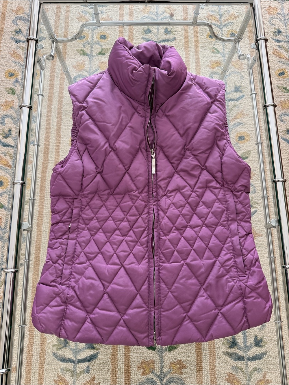 Post Card Quilted Sleeveless Puffer Vest